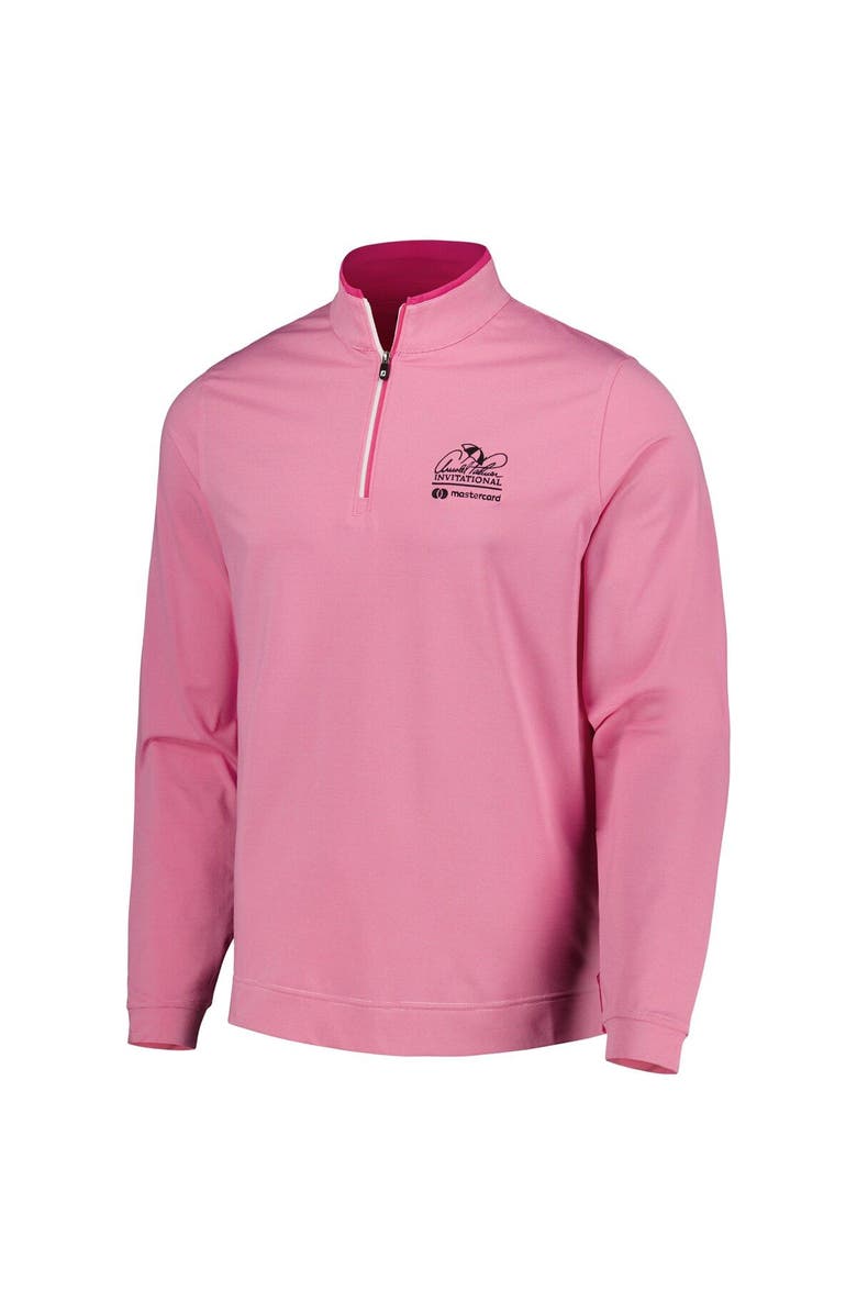 FOOTJOY Men's FootJoy Pink Arnold Palmer Invitational Striped Quarter-Zip Jacket, Alternate, color, 