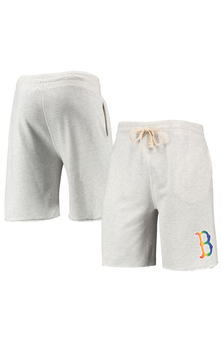 CONCEPTS SPORT Men's Concepts Sport Oatmeal Boston Red Sox Mainstream Logo Terry Tri-Blend Shorts, Main, color, Oatmeal