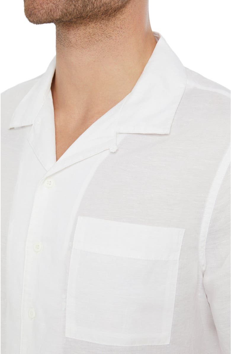 Onia Air Linen Convertible Vacation Shirt, Alternate, color,