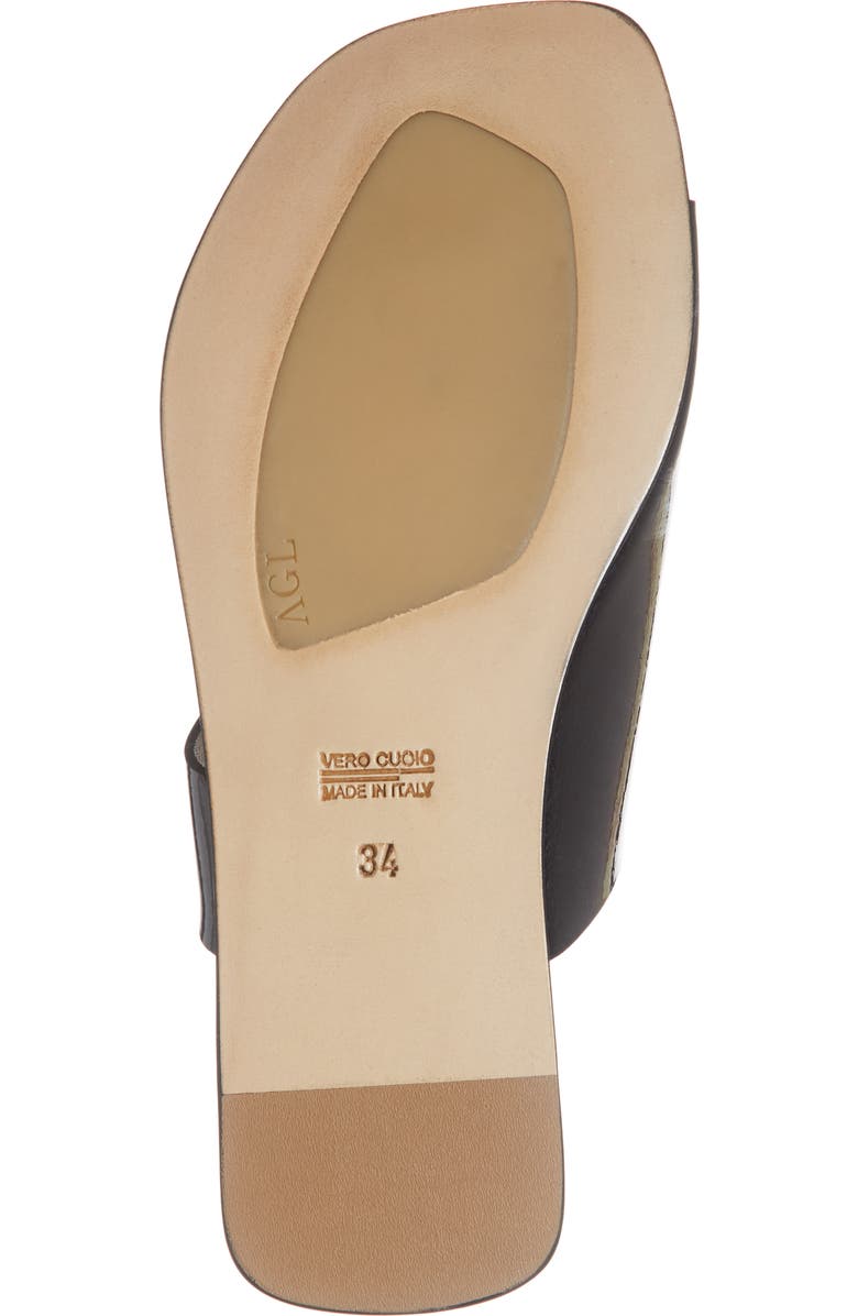 AGL Asymmetrical Toe Thong Sandal, Alternate, color, Navy Patent