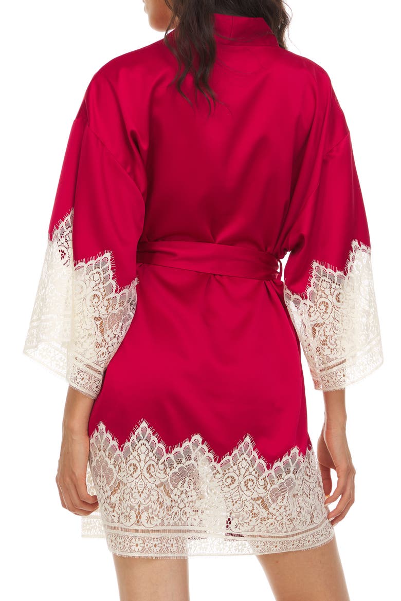 Genevive Short Robe, Alternate, color, RED