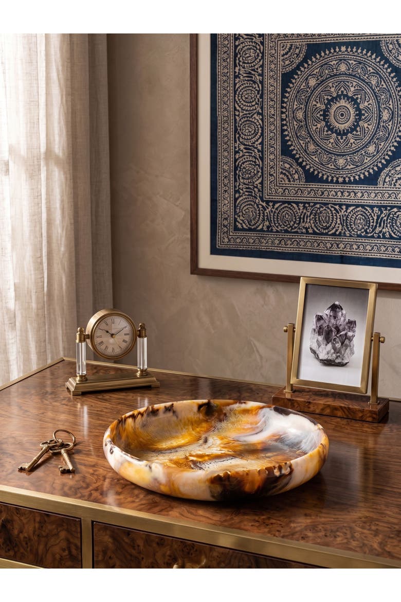 Bonita Decorative Bowl, Alternate, color, Brown