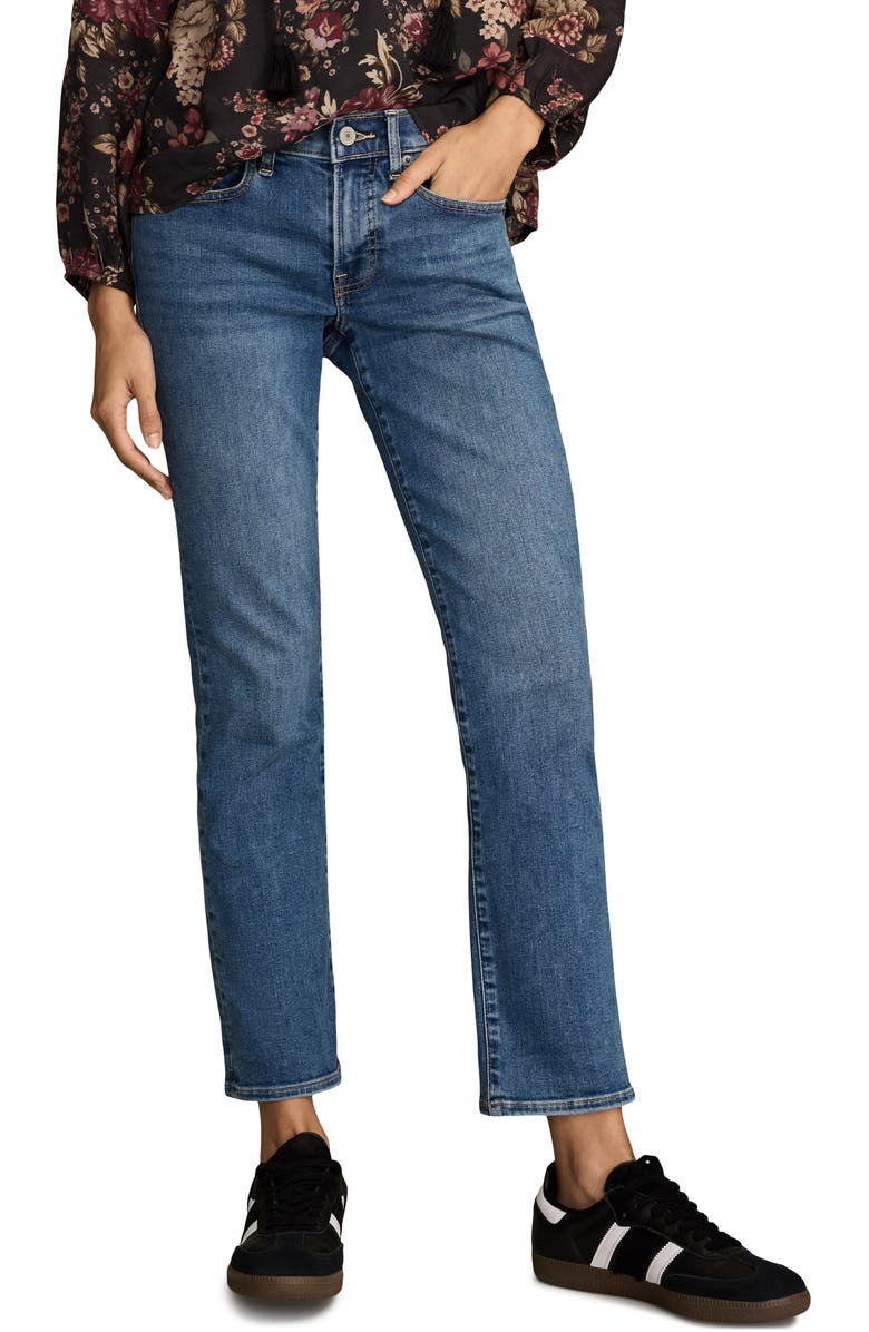 Lucky Brand Sweet Mid Rise Crop Straight Leg Jeans, Main, color, Brighter Days Wash