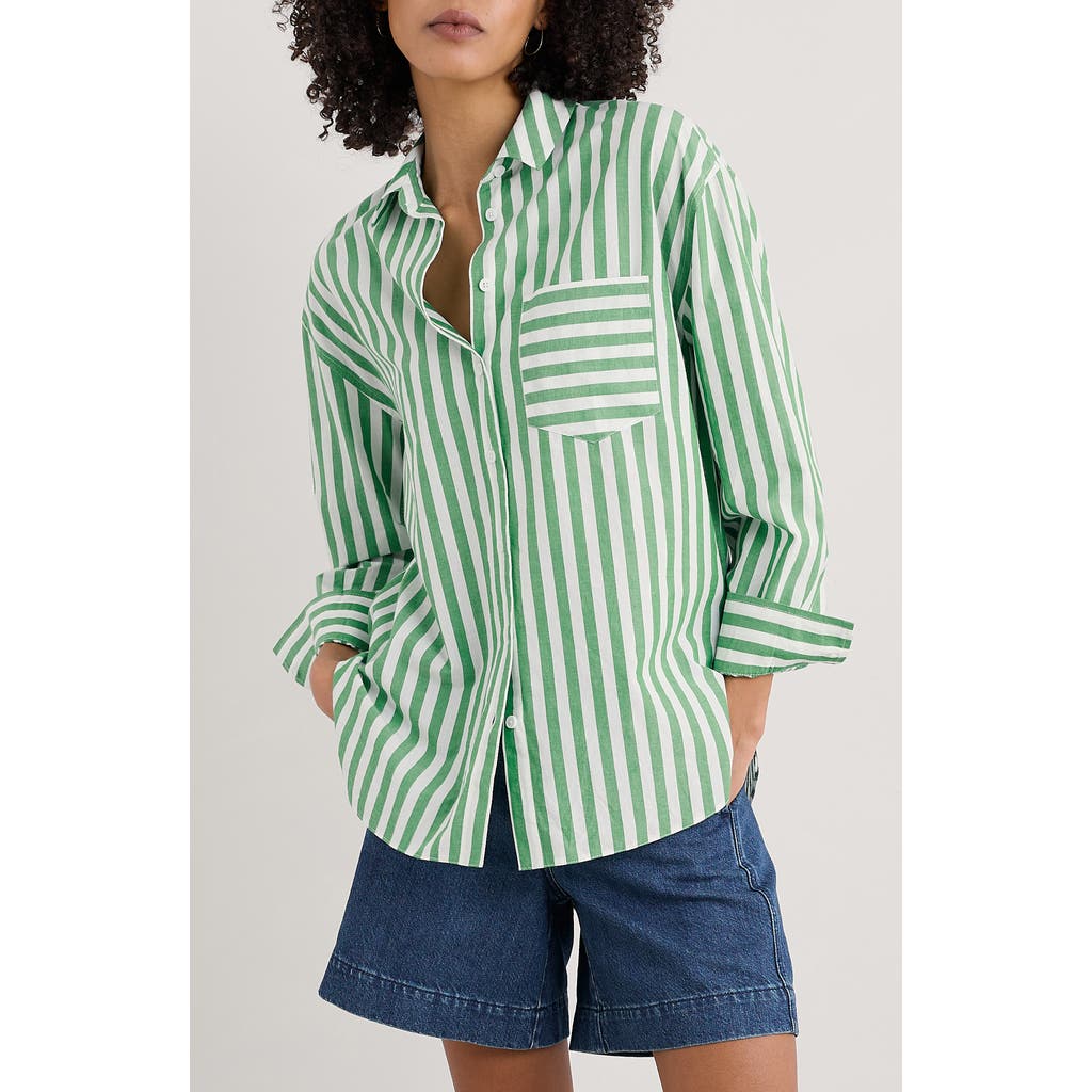 Shop Seasalt Cornwall Sea Path Oversize Organic Cotton Poplin Button-up Shirt