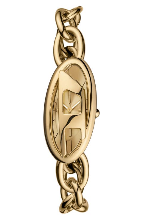 D-Era Oval Goldtone Bracelet Watch, 39mm x 19mm