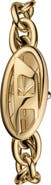 DIESEL® D-Era Oval Goldtone Bracelet Watch, 39mm x 19mm