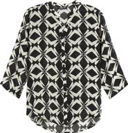 APNY Mandarin Collar Button-Up Shirt