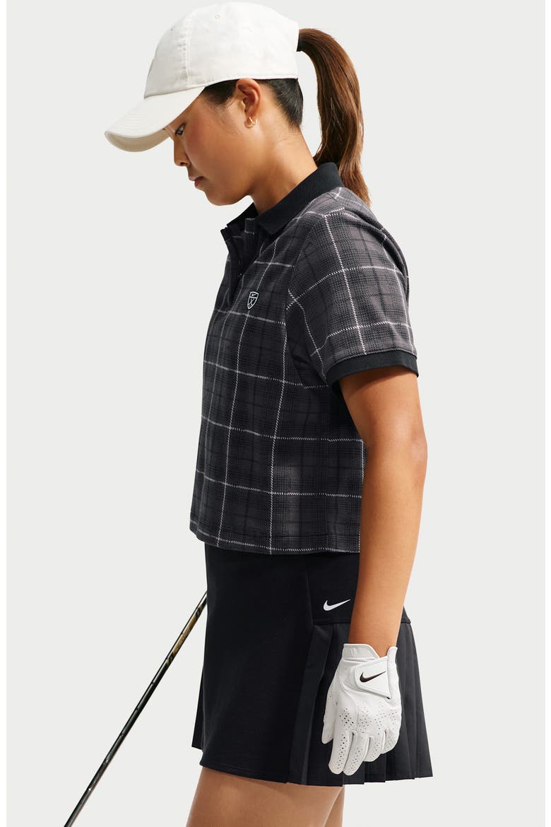 Fairway Cropped Polo, Alternate, color, BLACK/ WHITE