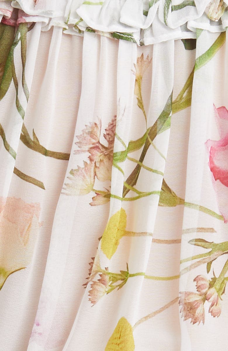 Ted Baker London Hewette Floral Print Drawstring Waist Blouse, Alternate, color, 