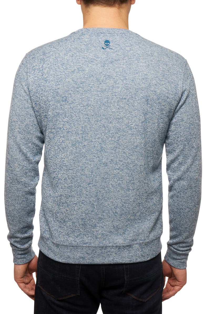 Robert Graham Bassi Marled Double Knit Sweatshirt, Alternate, color, Dark Teal