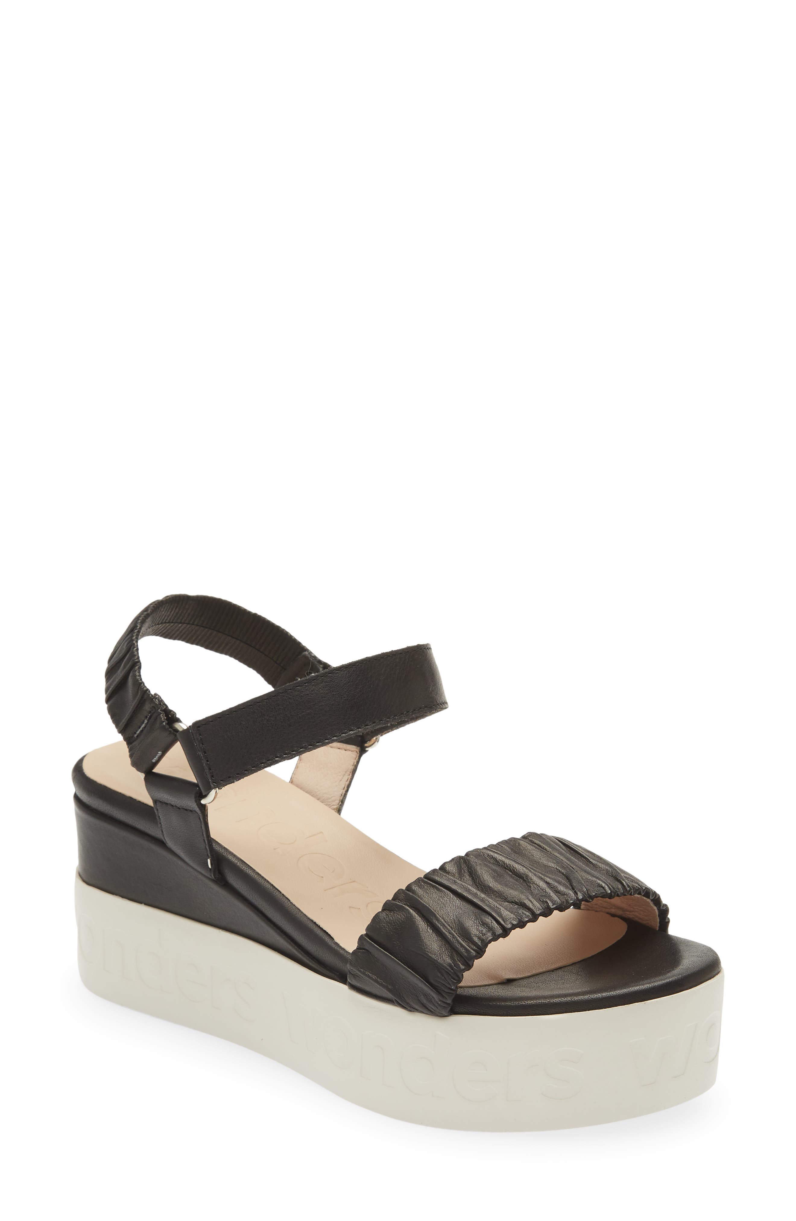 Wonders Platform Wedge Sandal, Main, color, 
