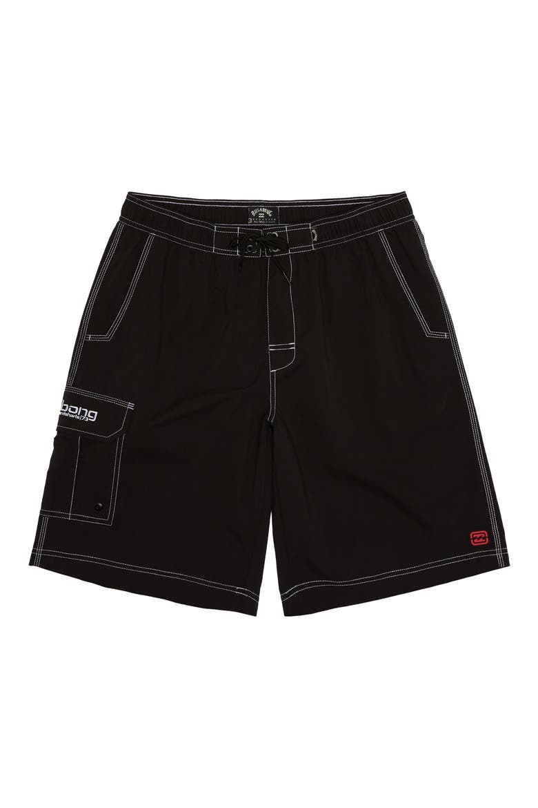 Throw On Loopback Board Shorts, Alternate, color, BLACK