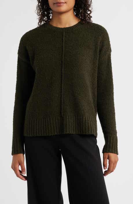 Eileen Fisher Crewneck Organic Cotton & Wool Blend Sweater