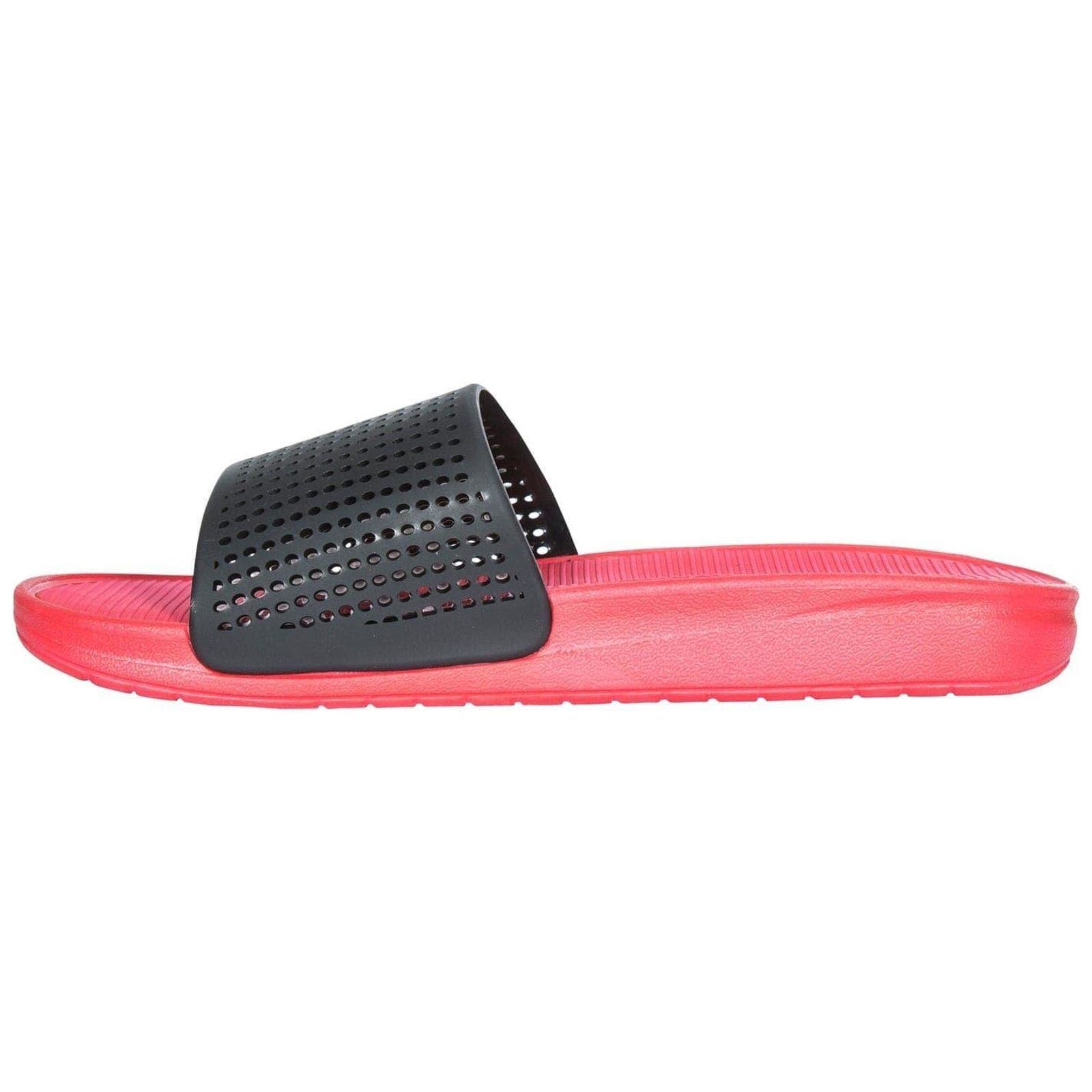 Cusp Perforated Flatform Sliders, Alternate, color, Black