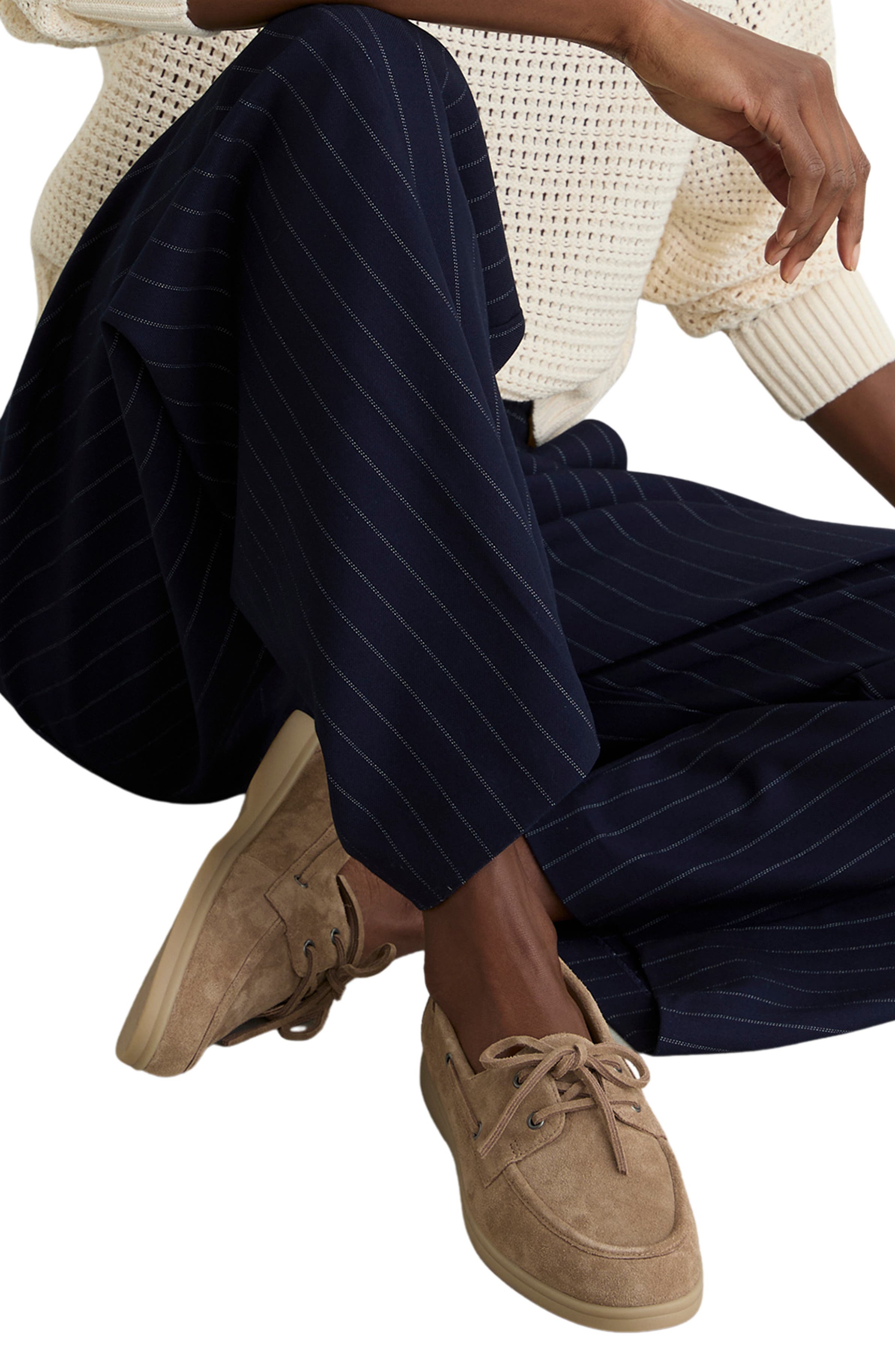 Reiss Lola Boat Shoe, Alternate, color, Taupe