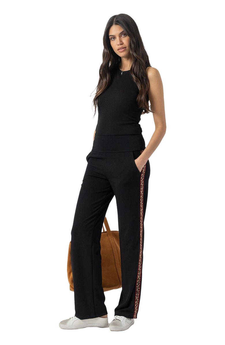 Saint + Sofia Runway Pant, Alternate, color, Black Leopard