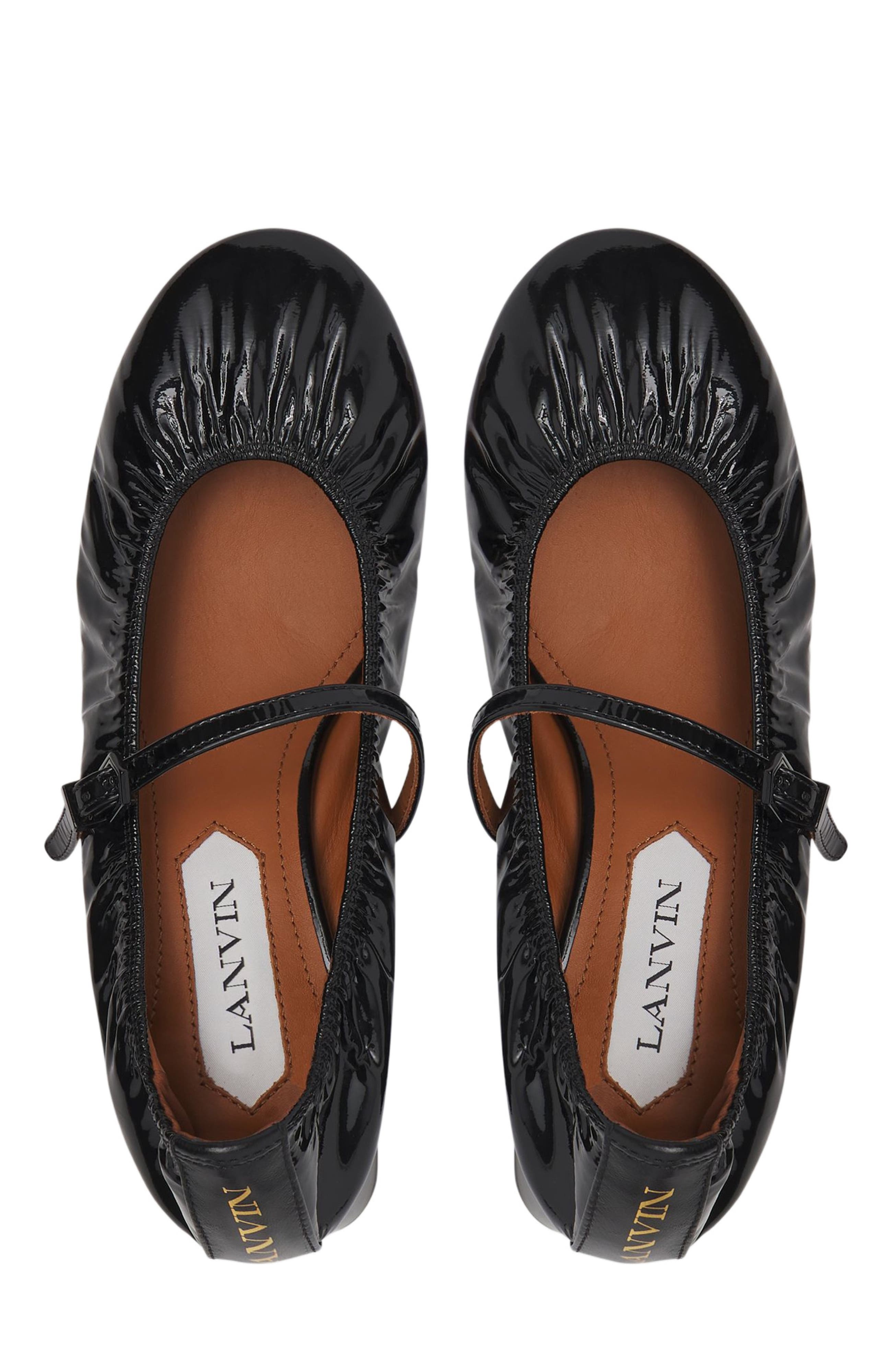 Lanvin Heeled Mary Jane in Glossy Leather, Alternate, color, 