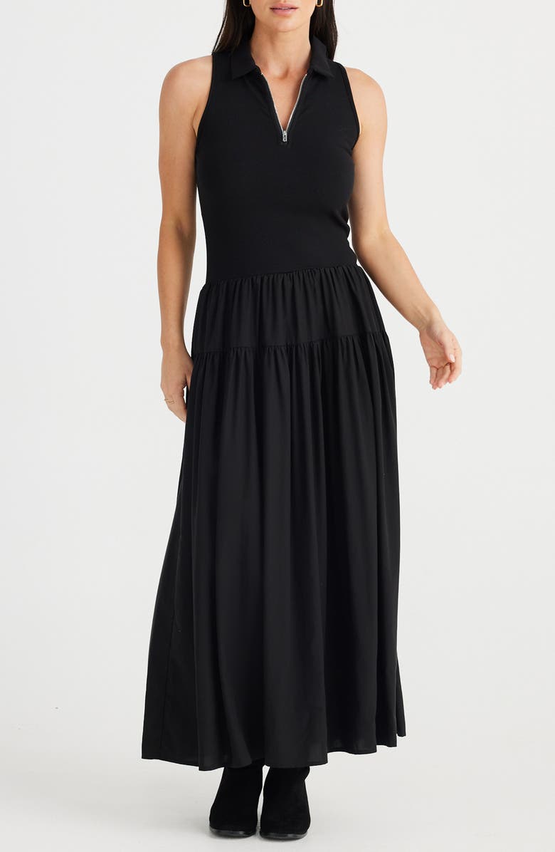 Brave+True Juliette Sleeveless A-Line Dress, Main, color, Black