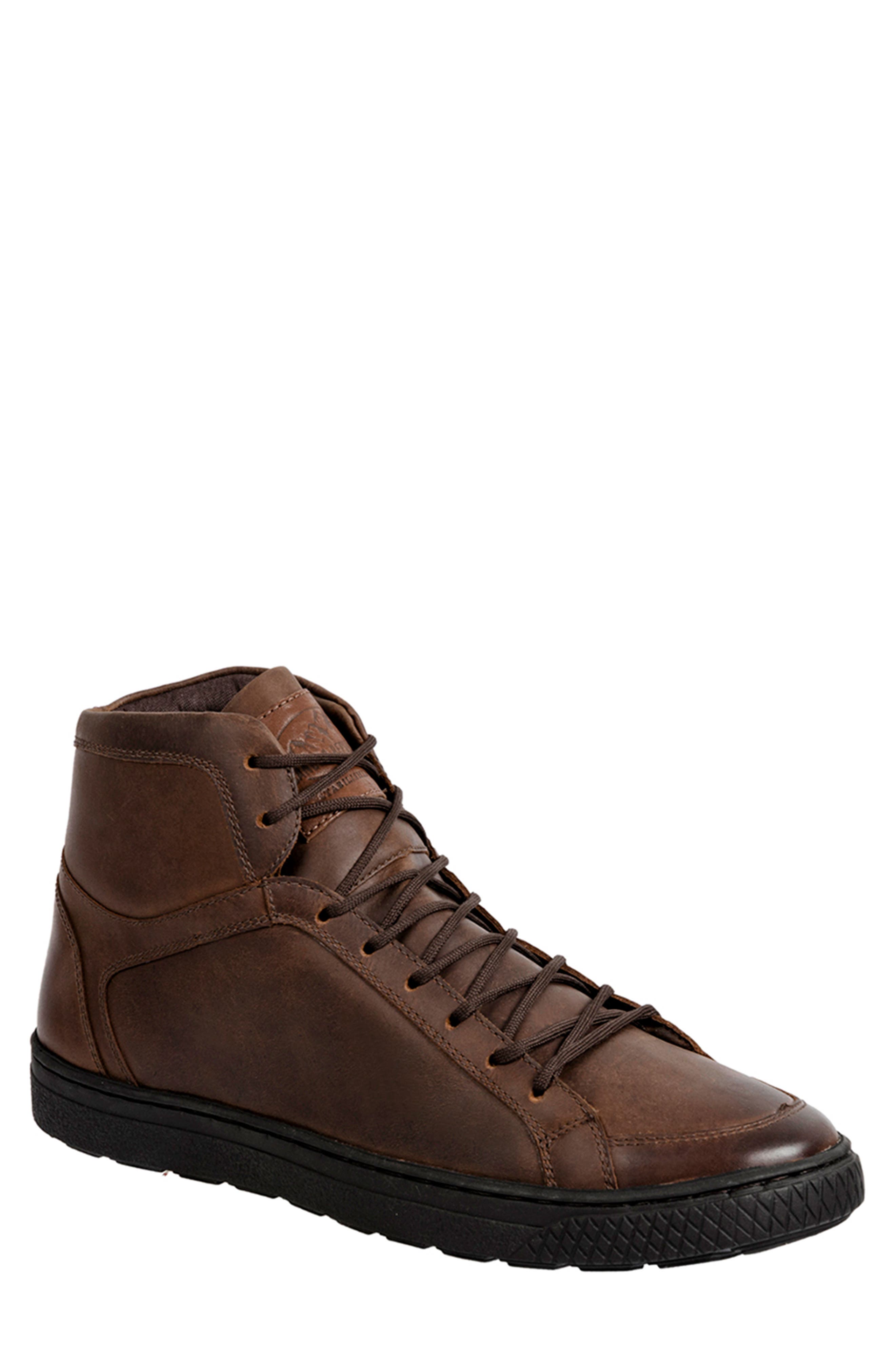 High Top Sneaker, Main, color, BROWN