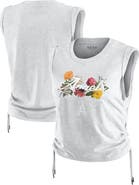 WEAR by Erin Andrews Women's WEAR by Erin Andrews Heather Gray Los Angeles Angels Cinched Tank Top