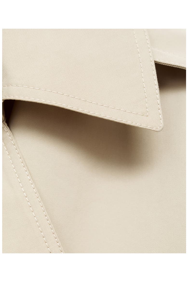 Double Breasted Crop Trench Coat, Alternate, color, BEIGE