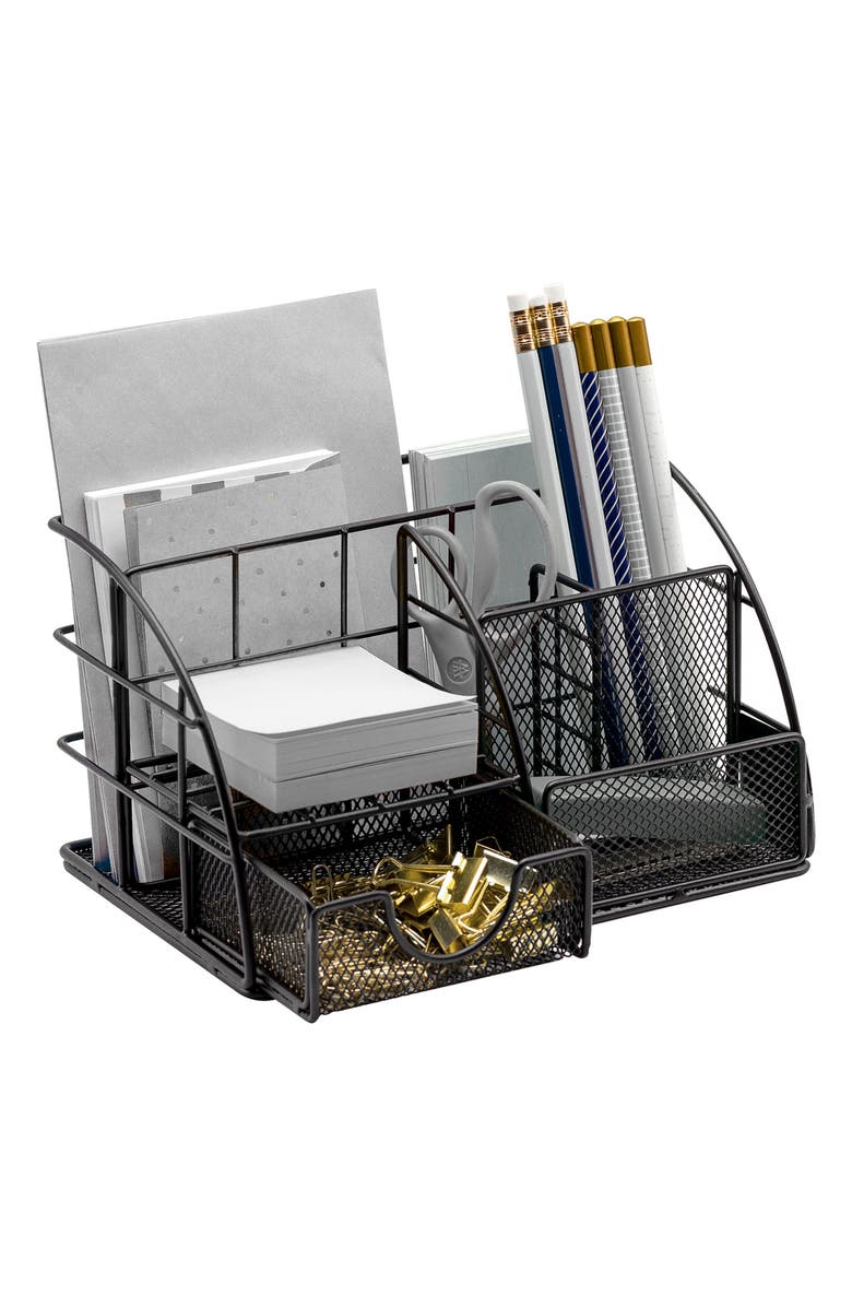 SORBUS All-in-One Stylish Desk Organizer - Black, Alternate, color,