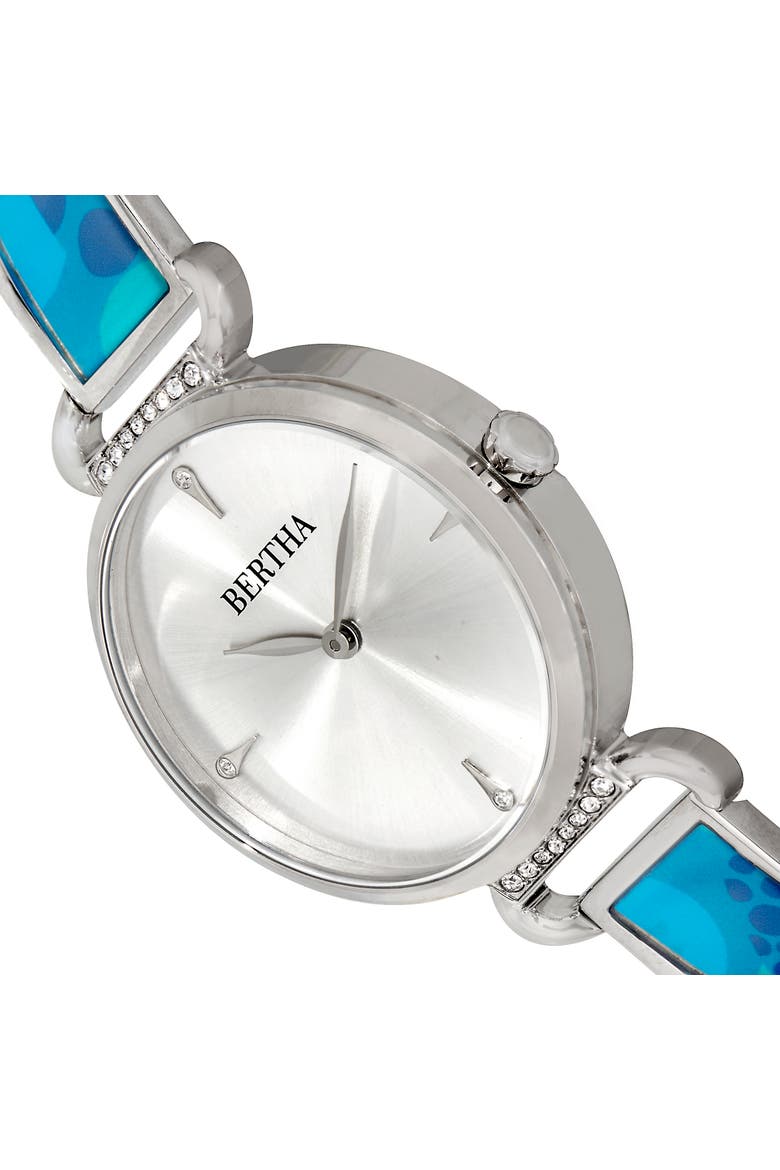 Katherine Enamel-Designed Bracelet Watch, Alternate, color, Blue