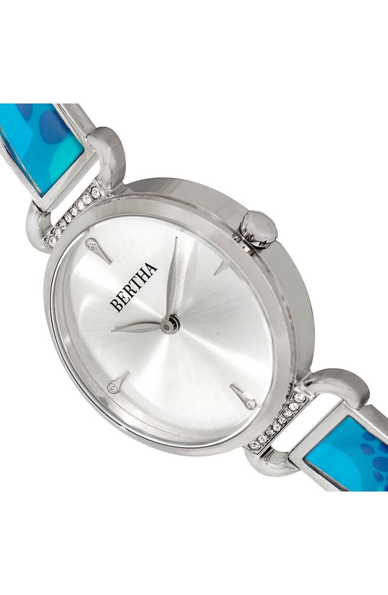 BERTHA Katherine Enamel-Designed Bracelet Watch, Alternate, color, Blue