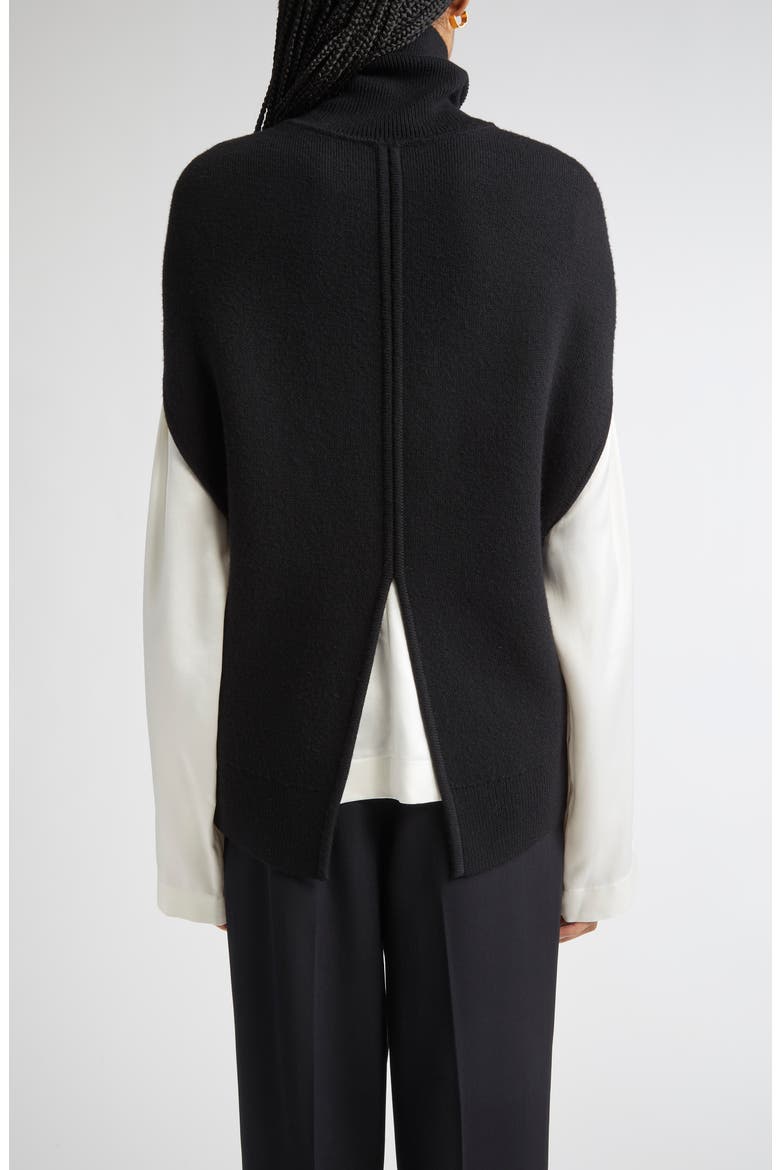 Wool Double Knit Vest, Alternate, color, BLACK