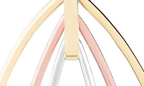 Lana 14k Gold 3-tear Hoop Earrings In Gold
