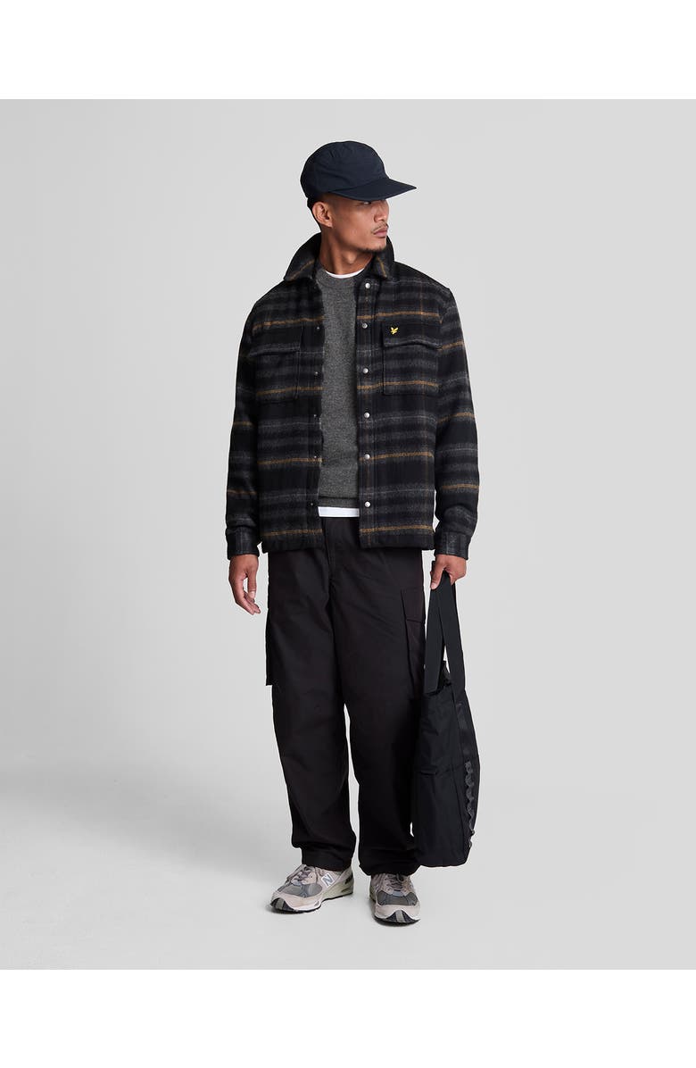 Lyle & Scott Lambswool Blend Crew Neck Sweater, Alternate, color, Charcoal Marl