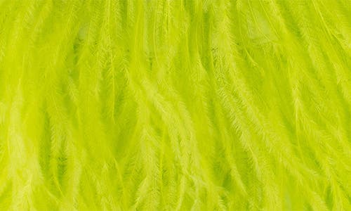 Olga Berg Penny Feathered Frame Bag In Green