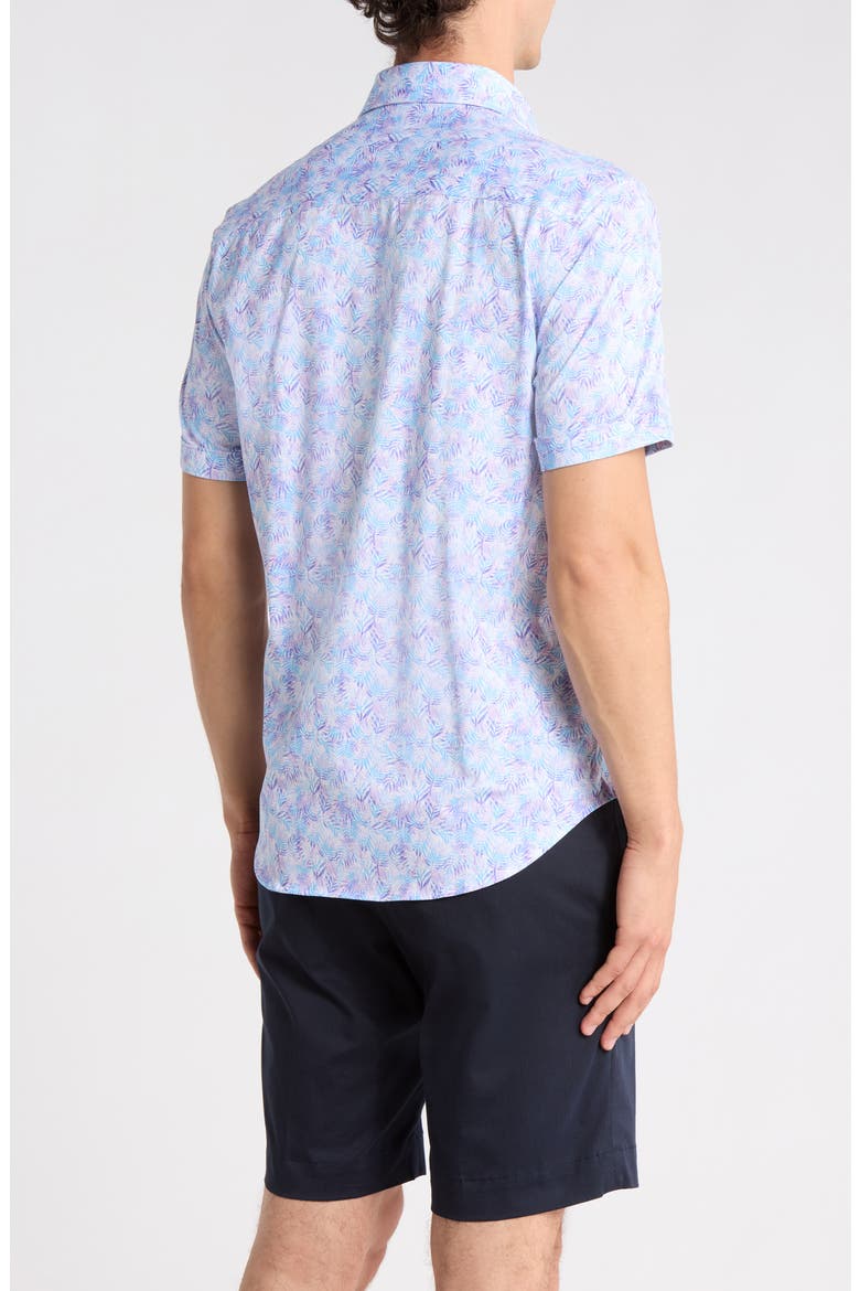 Short Sleeve Woven Shirt, Alternate, color, PINK