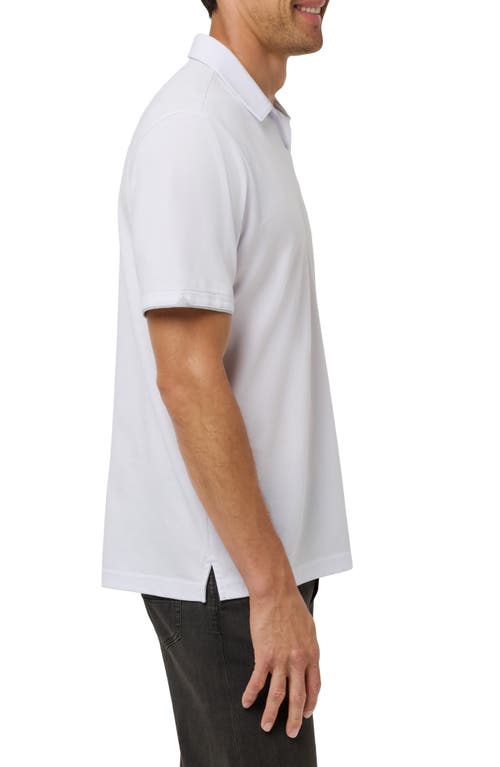 Travismathew Late At Night Stretch Knit Polo In White