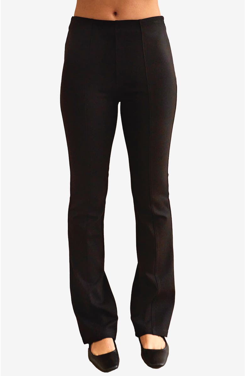 CRESCENT Knit Flare Pants, Main, color, Black