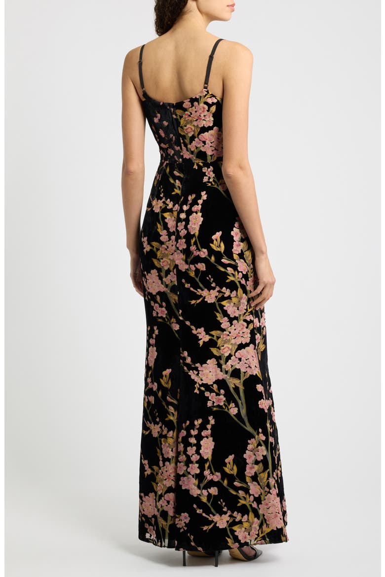 Giovanna Floral Cocktail Dress, Alternate, color, BLACK MULTI