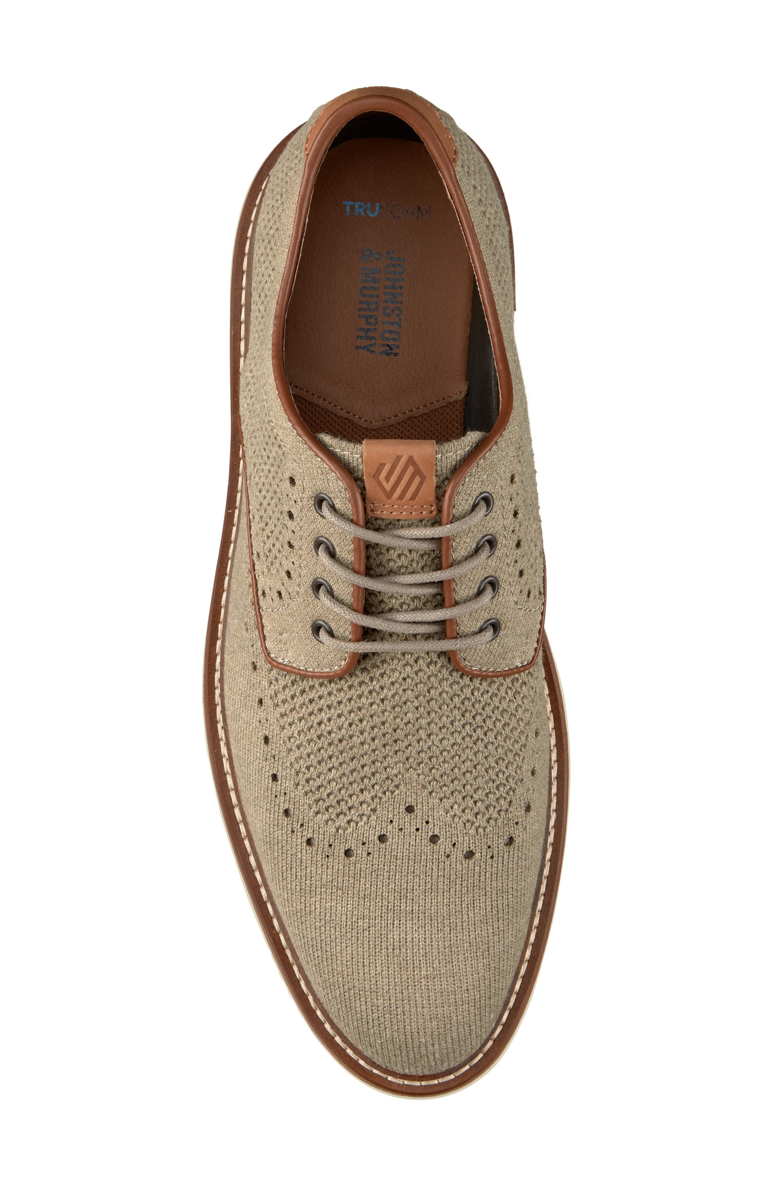 Johnston & Murphy Hodges Knit Derby, Alternate, color, Taupe Knit