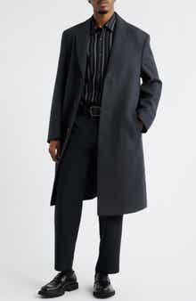Open Edit Wool Blend Melton Overcoat