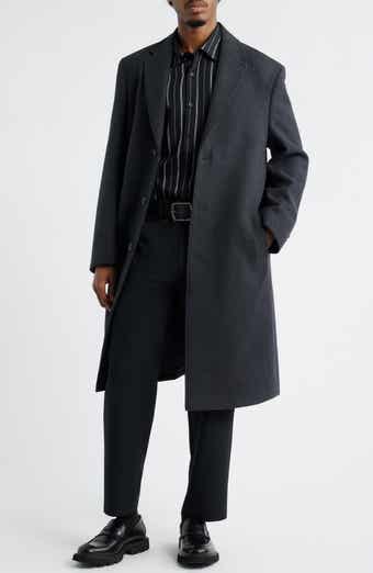 Open Edit Wool Blend Melton Overcoat