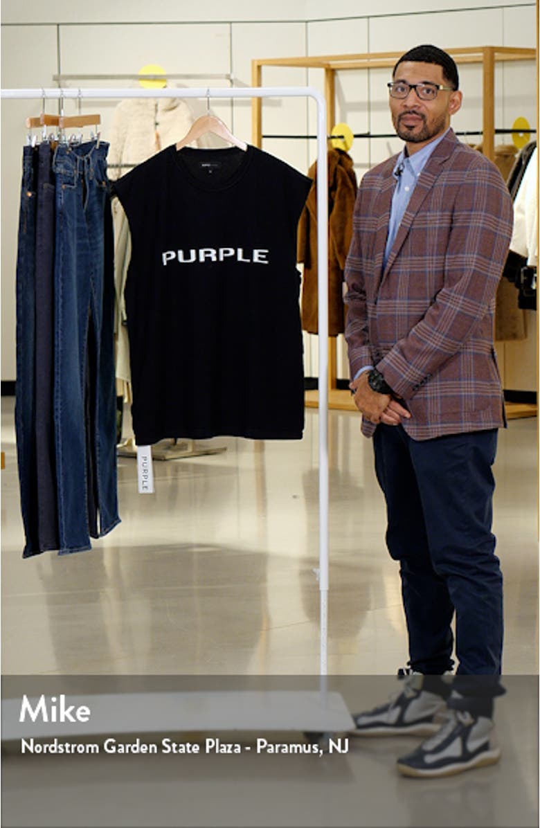 Textured Jersey Graphic Muscle Tee, sales video thumbnail