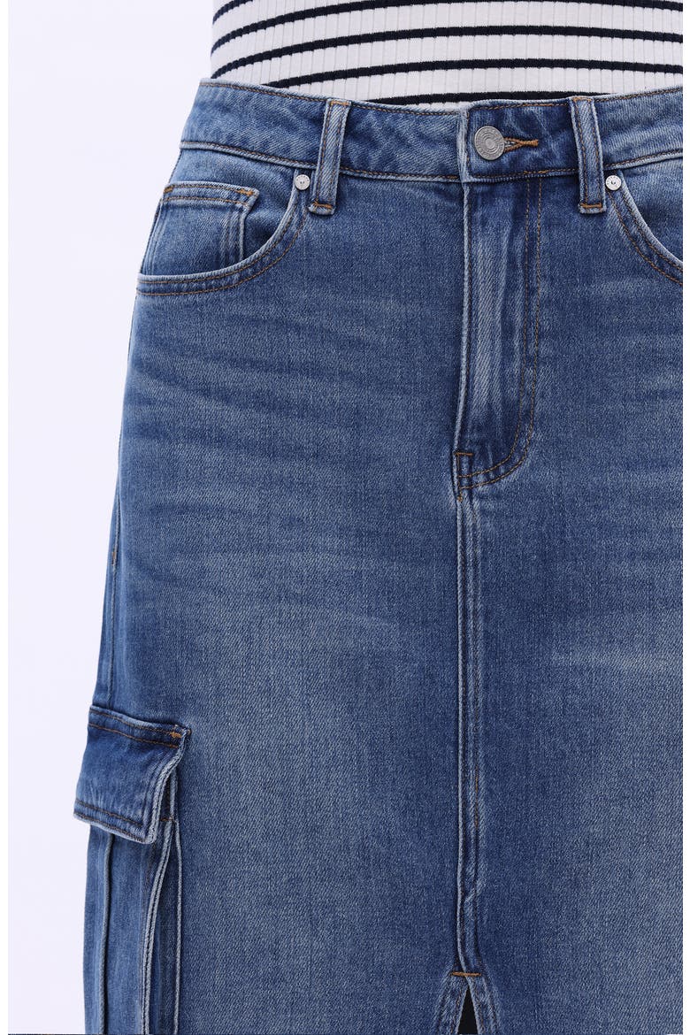 Denim Cargo Maxi Skirt, Alternate, color, RETRO MEDIUM BLUE