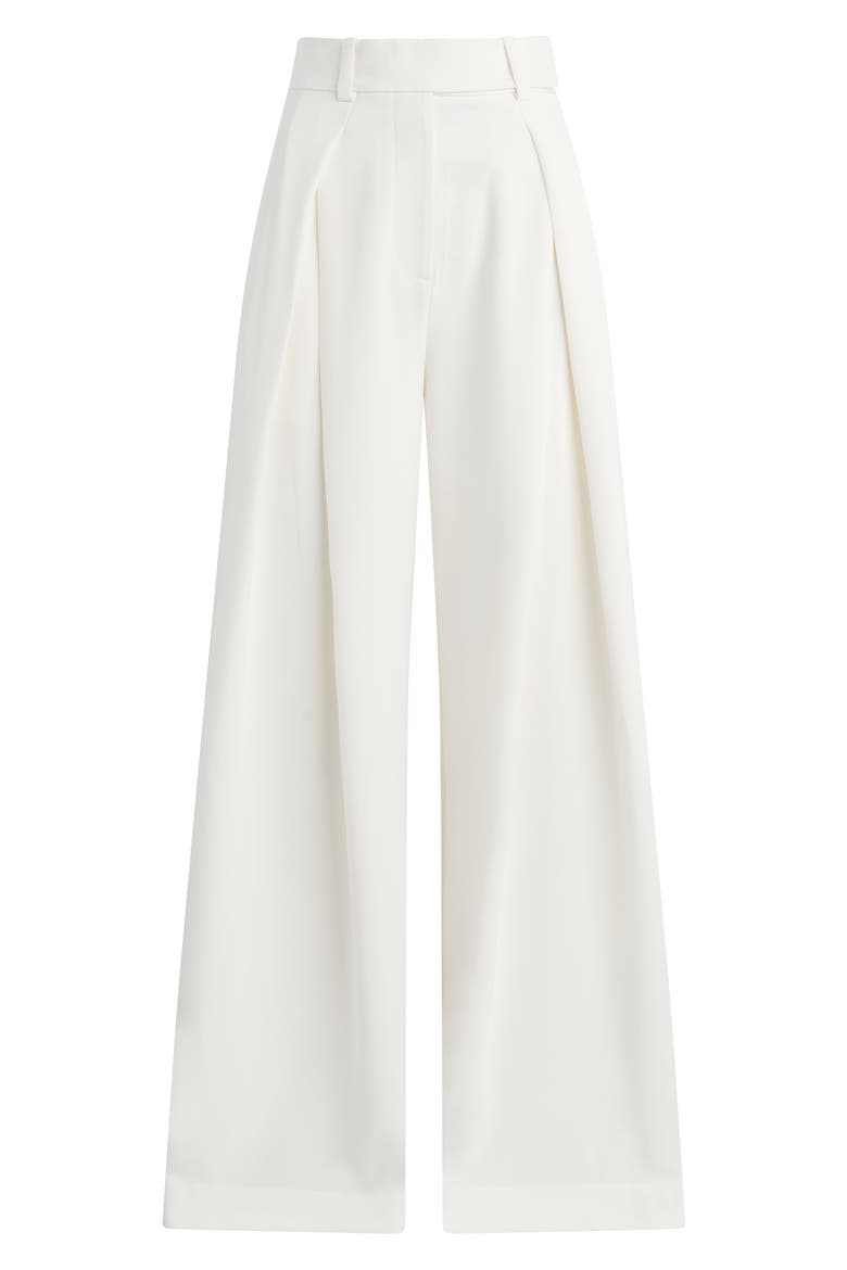 Pleated Wide Leg Pants, Alternate, color, IVORY