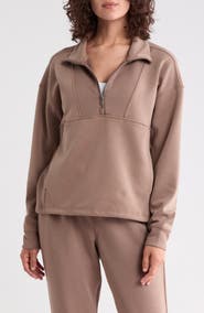 YOGALICIOUS Sandwash Quarter Zip Pullover