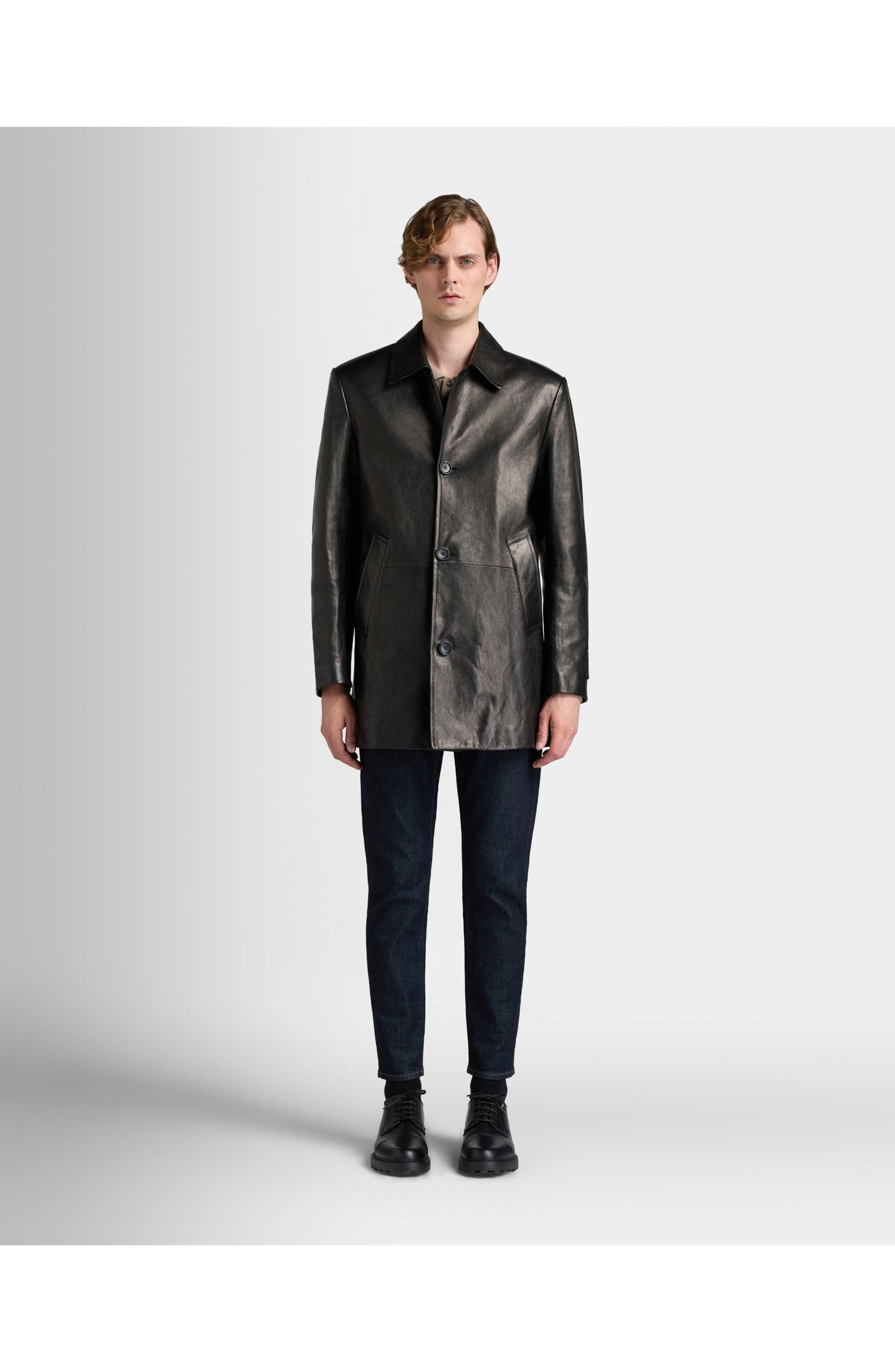 Car Coat in Leather - image 2