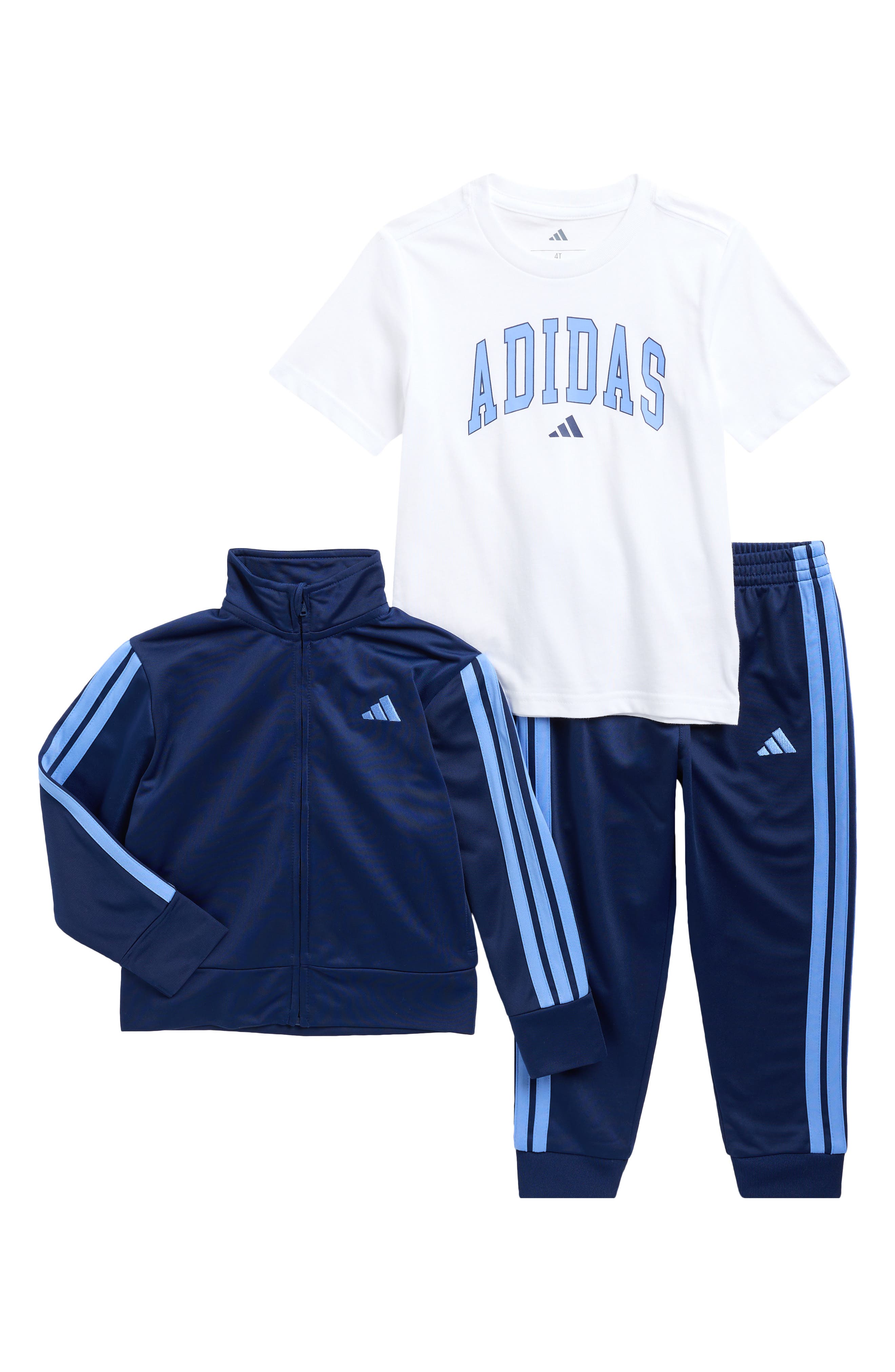 adidas Kids' 3-Piece Mix & Match Track Jacket, Pants & T-Shirt