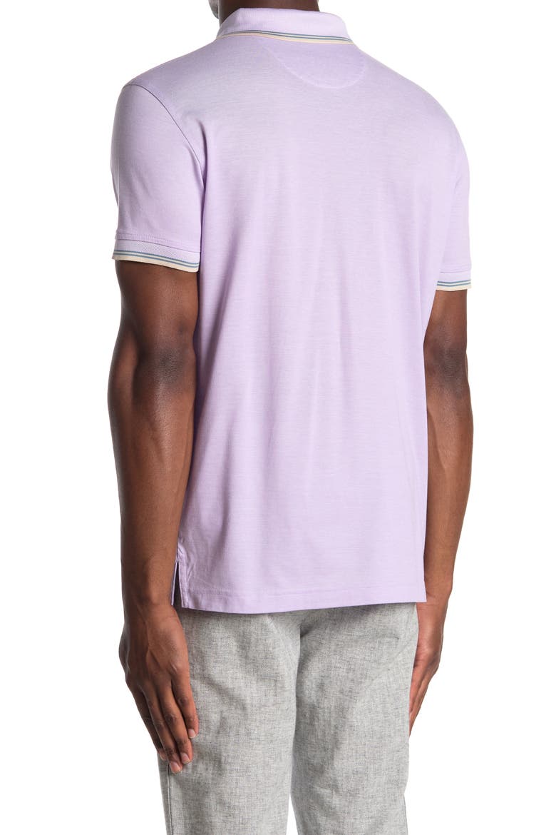 Tipped Pique Knit Supima Cotton Polo Shirt, Alternate, color, OXFORD