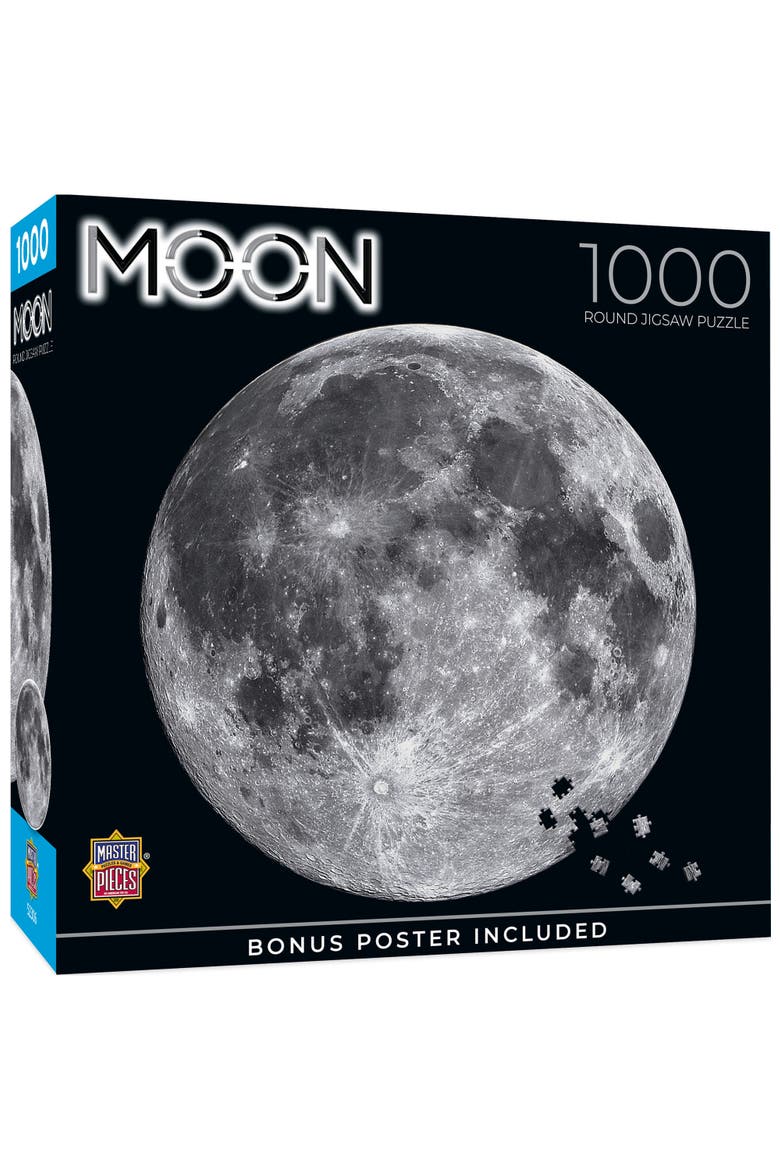 The Moon 1000 Piece Round Jigsaw Puzzle, Main, color, Multicolor
