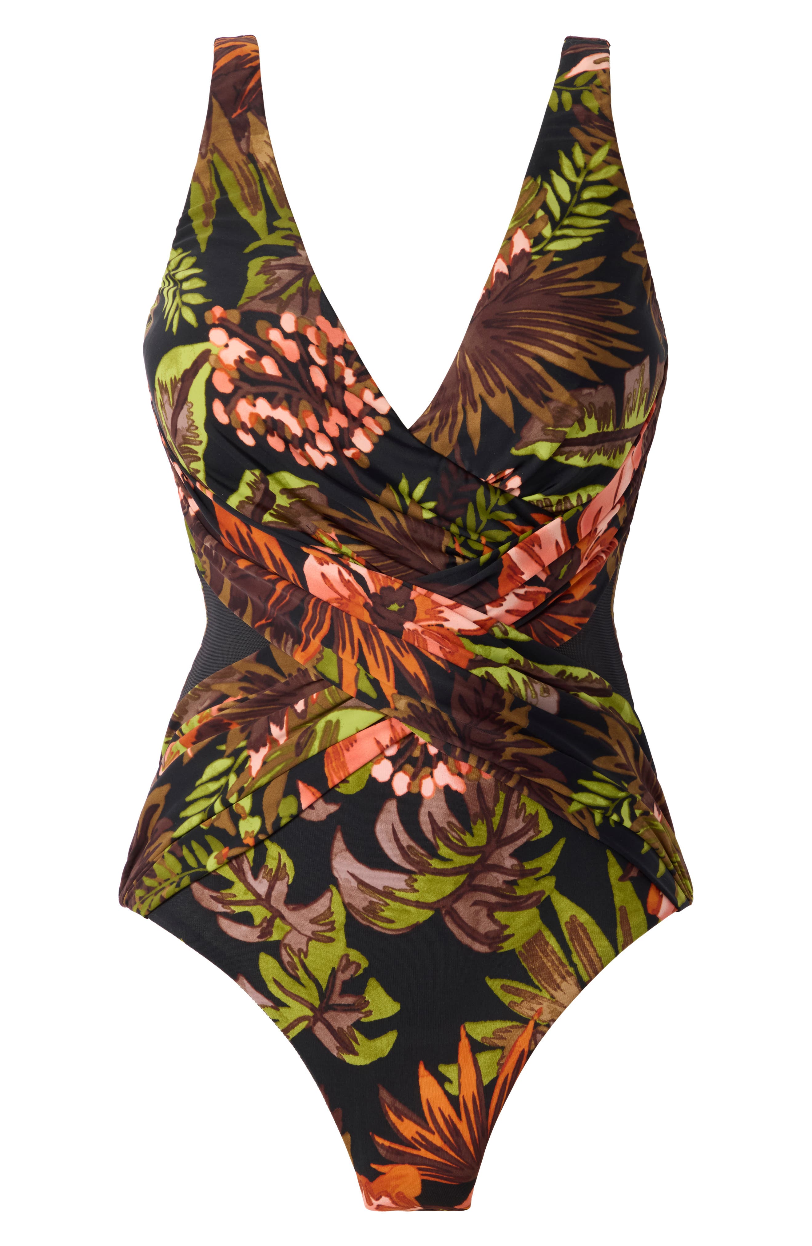 Miraclesuit® Botanico Crossover One-Piece Swimsuit | Nordstromrack