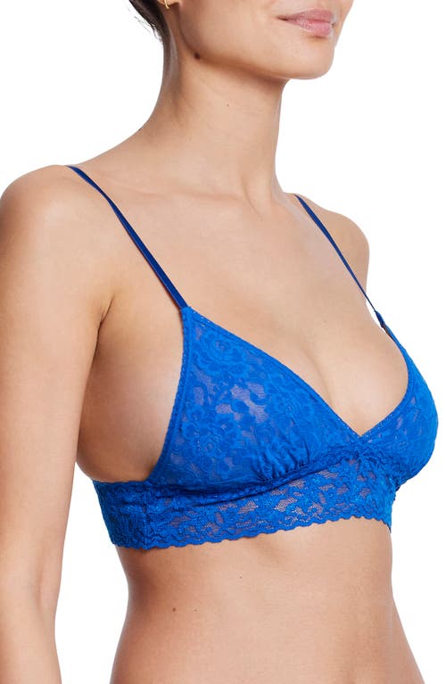 Hanky Panky Signature Lace Padded Triangle Bralette In Blue