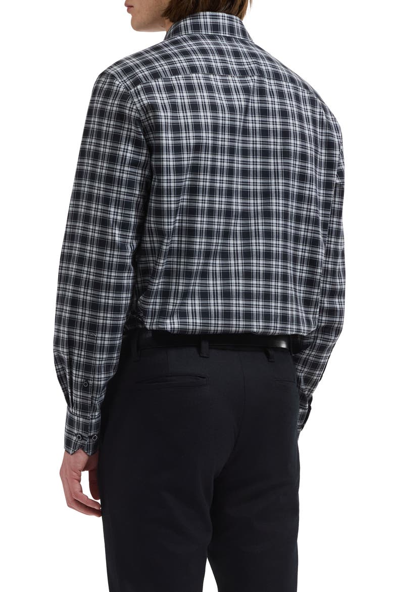 Julian Shaped Fit Stretch Shirt, Alternate, color, BLACK